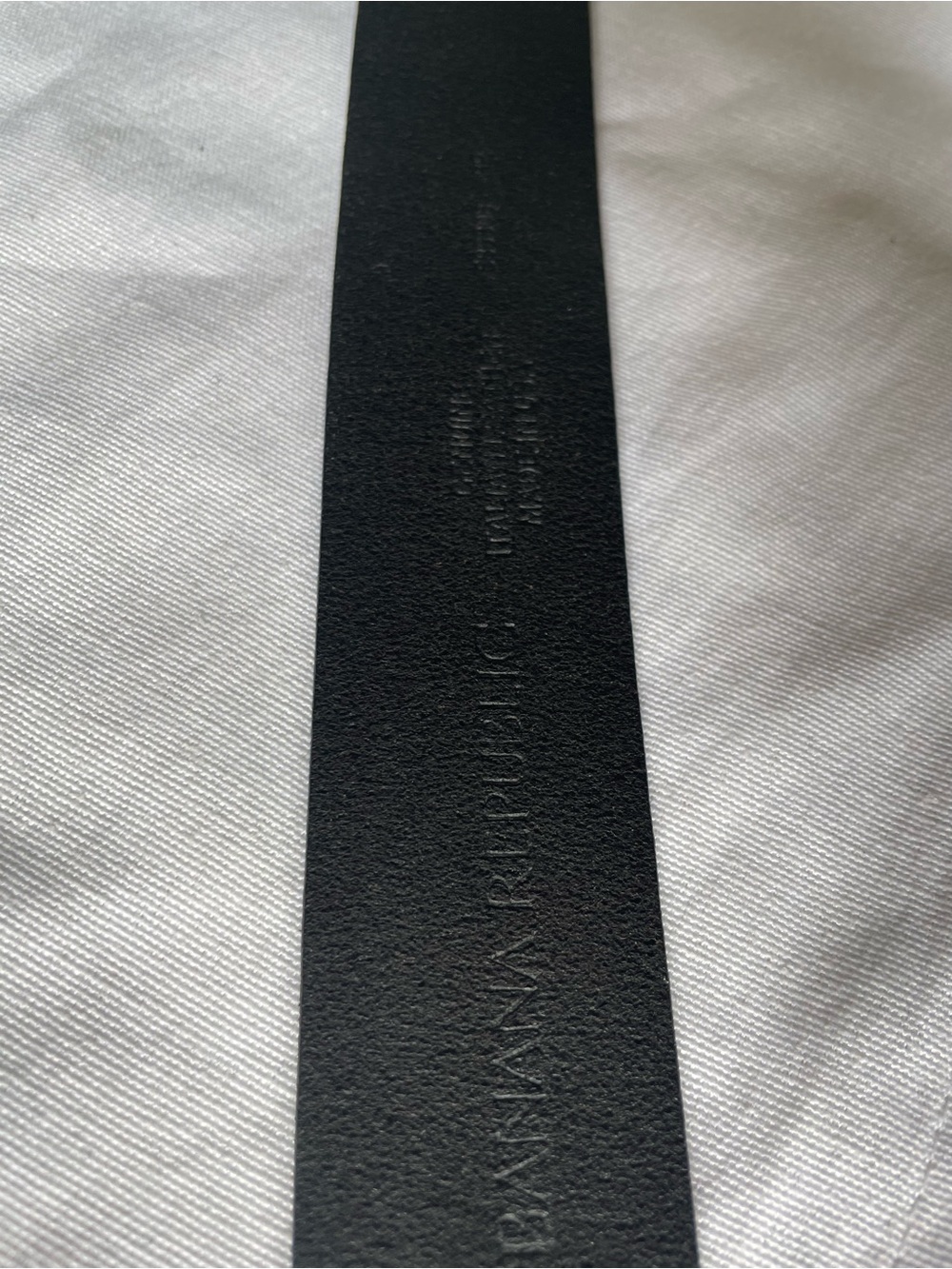 Banana Republic Black Leather Belt with Brushed Metal Buckle - Picture 3 of 5